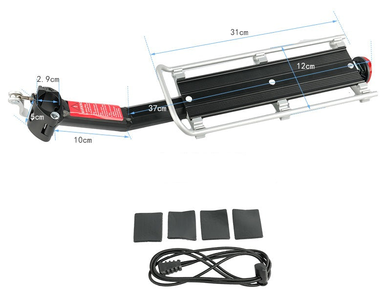 Porte bagage arrière tige de selle vélo Pédale Maurice