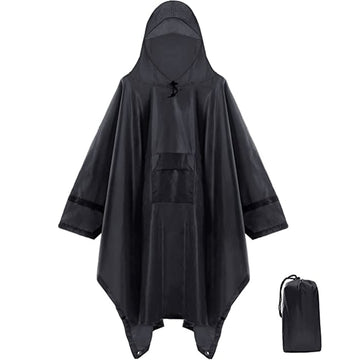 Cape de pluie poncho imperméable noir Pédale Maurice