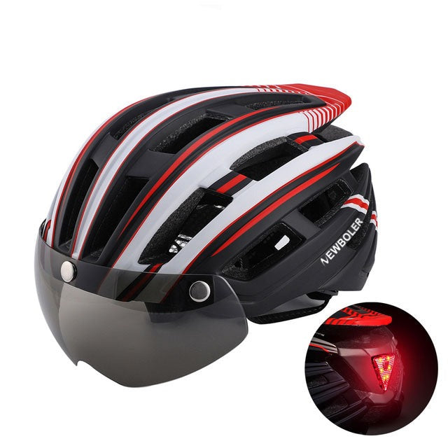 Casque vélo lumineux LED de route Pédale Maurice