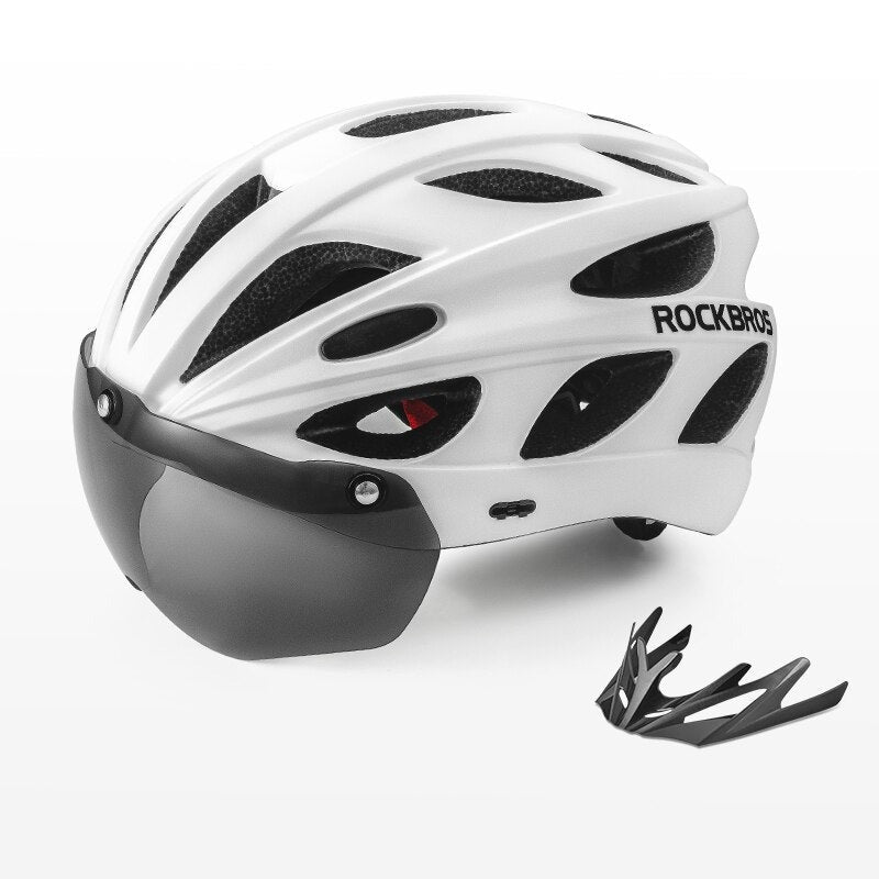 Casque vélo visière de route moulé Pédale Maurice