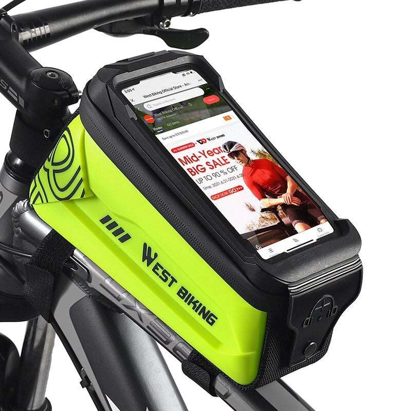 Sacoche vélo cadre tube 2.5L avec étui pour téléphone