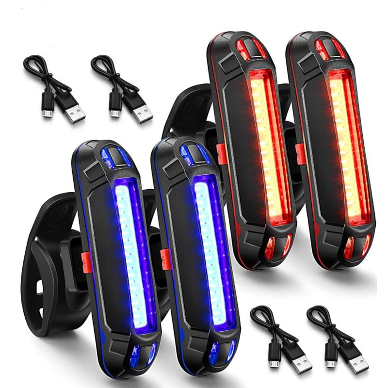 Éclairage vélo arrière LED Rouge & Bleu Pédale Maurice